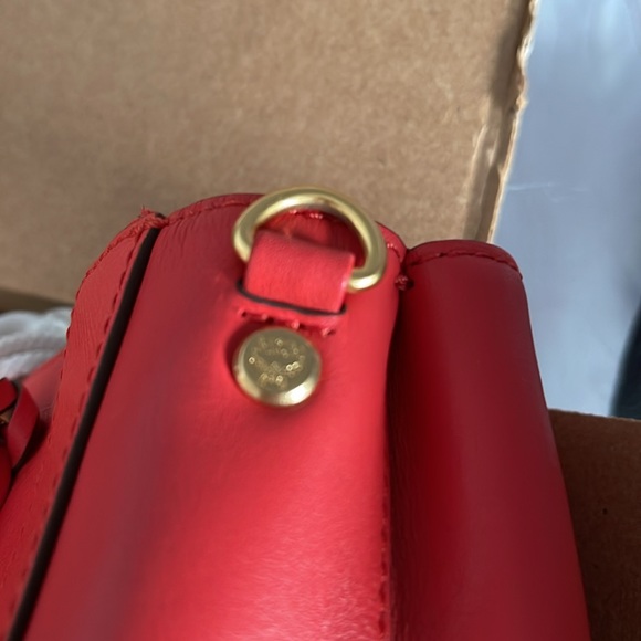 MCM shoulder/handbag/crossbody in Coral Red Saffiano Authenticated COA - Picture 13 of 15